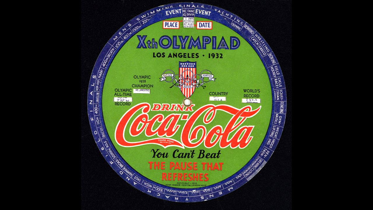 <strong>1932:</strong> At the 1932 Summer Olympics in Los Angeles, spectators received these "Olympic record keepers" to keep track of world records in various sports.