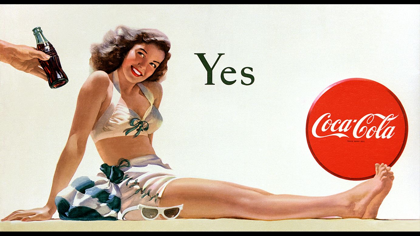 <strong>1946:</strong> The Coca-Cola billboard "Yes Girl" makes its debut. It was painted by Haddon Sundblom, who also created the iconic Coca-Cola Santa Claus.
