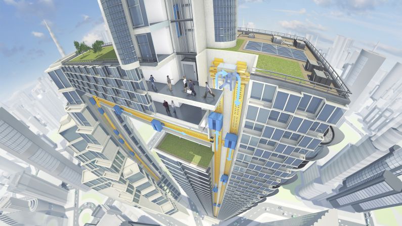 Magnetic levitation is also the basis for ThyssenKrupp's ropeless elevator, which can move sideways and diagonally as well as vertically, powered by magnetic fields. 