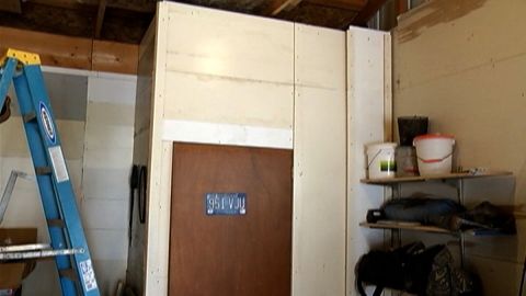 Family says hidden closet found behind this wall in barn