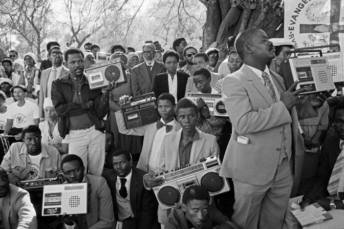 Radio star (1986) by John Liebenberg. Born in South Africa, Liebenberg's collection of photographs documenting the Namibian War of Independence is widely used by historians and researchers.