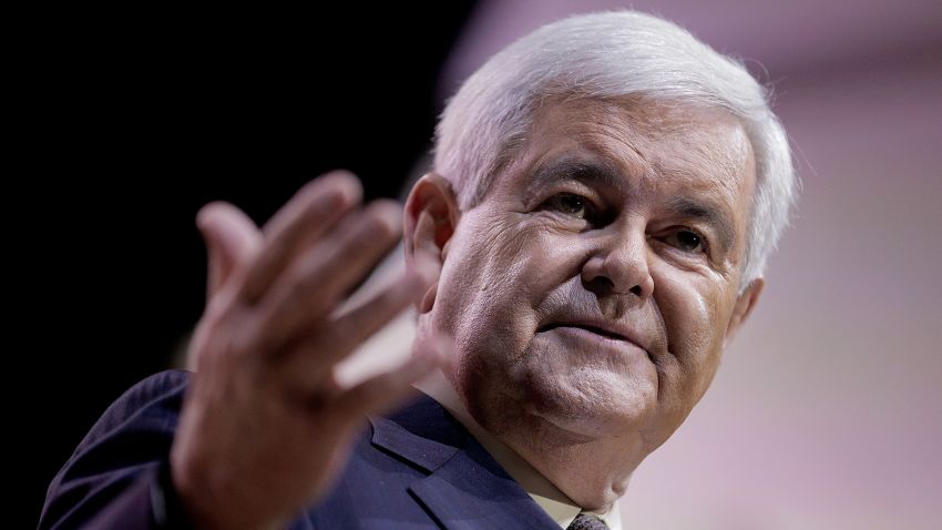 Newt Gingrich, former speaker of the U.S. House of Representatives, speaks during the 41st annual Conservative Political Action Conference in March  2014.