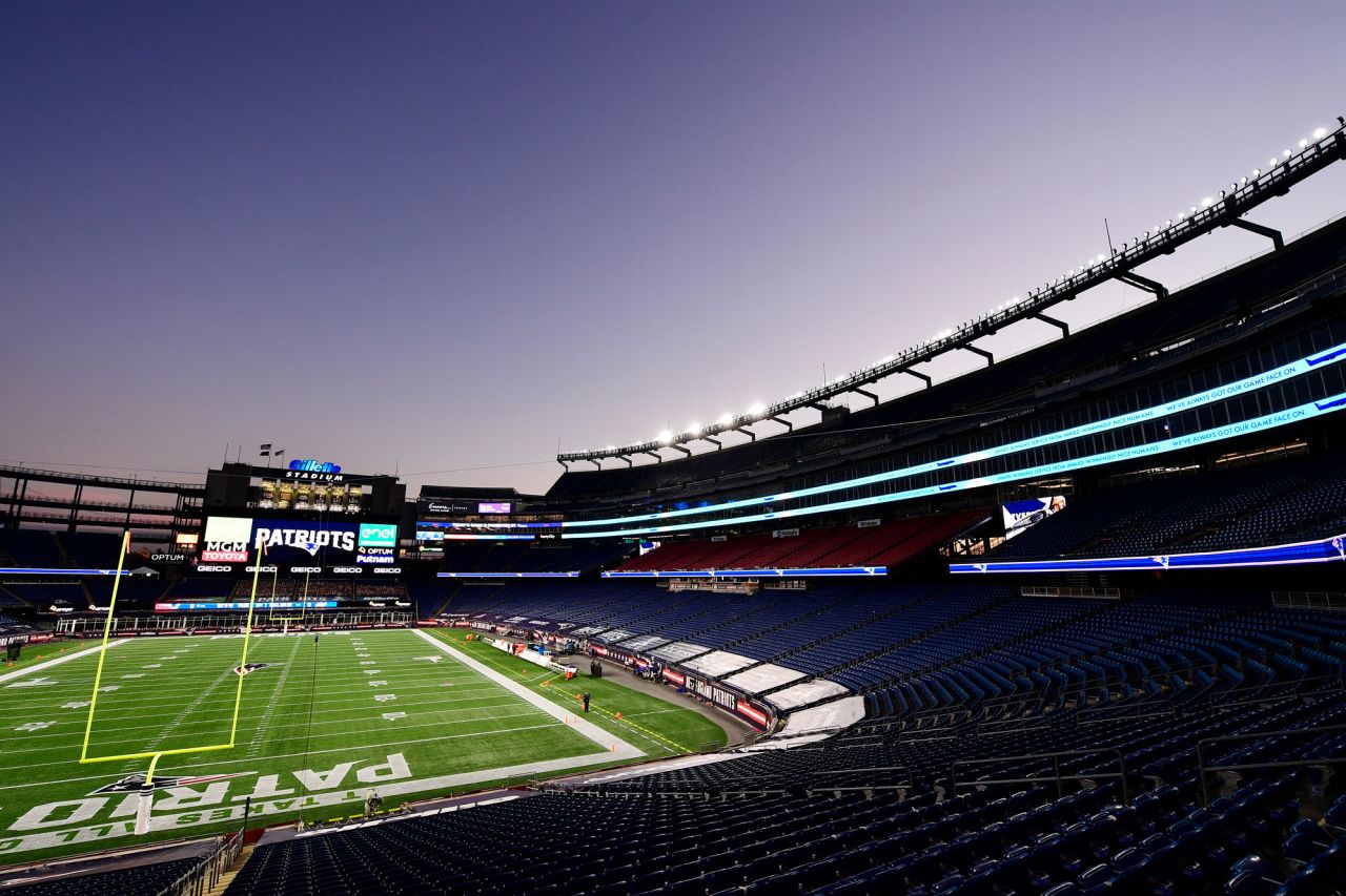 A general view of Gillette Stadium is seen on December 28, 2020, in Foxborough, Massachusetts. 