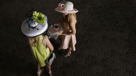 While these two were at the Derby, many hat makers were at parties around the country, vying for prizes for creativity.