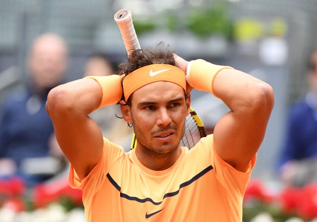 The result means Nadal's 13 match winning streak on clay comes to an end.