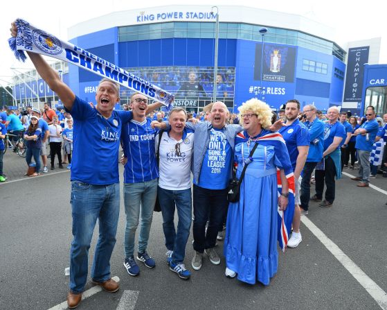 Leicester City supporters turned out on mass to see their heroes lift the English Premier League trophy Saturday.