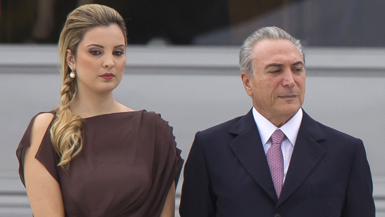 Brazilian Vice President Michel Temer and his wife, Marcela Temer, at Dilma Rousseff's 2011 inauguration.