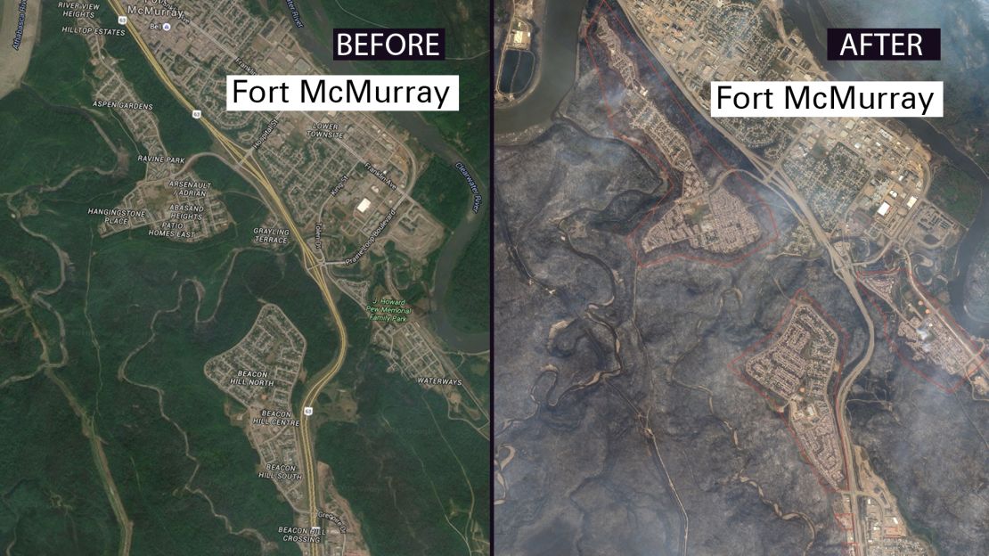 Fort McMurray fire: Before and after