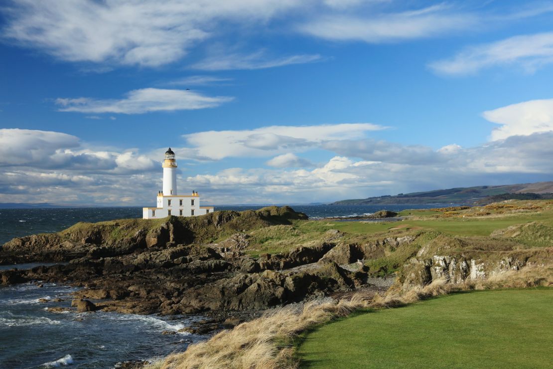 Turnberry's redesigned Aisla course features a new ninth green at the foot of the iconic lighthouse.