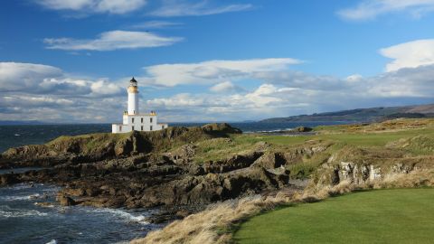 Turnberry's redesigned Aisla course features a new ninth green at the foot of the iconic lighthouse.