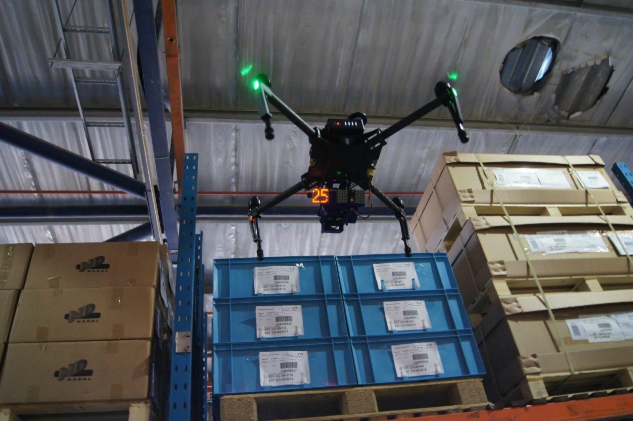 Drone Scan is a device attached to a drone and used to scan barcodes. The drones can fly up and down the isles and do the inventory which is traditionally done by men using ladders, forklifts and handheld scanners. Co-founder Jasper Pons says he thinks warehouse workers will love their new assistants. "They are going to say: 'give us the drones and give us back our weekends'."<br />