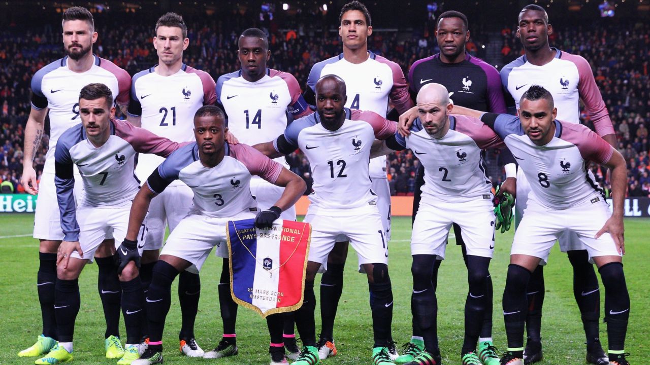 France's squad today features promising talents such as Juventus midfielder Paul Pogba (top right).