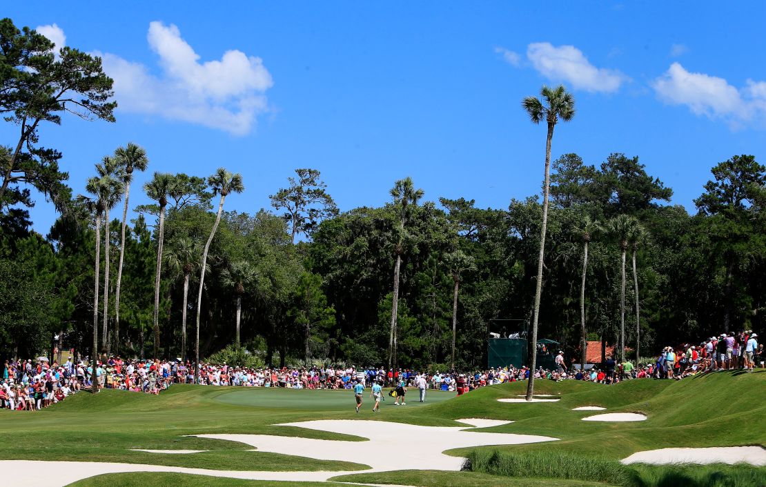 A general view of the eighth hole during the final round of The Players Championship in 2013.