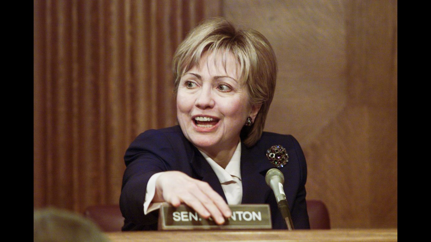 Clinton makes her first appearance on the Senate Environment and Natural Resources Committee.