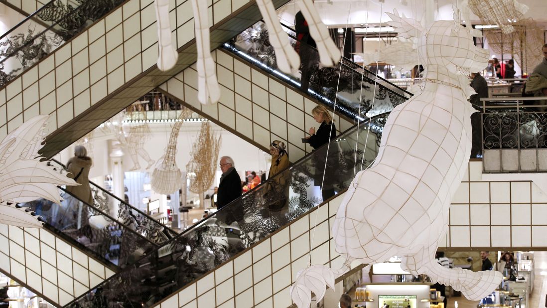 Paris's Le Bon Marche is one of the planet's coolest department stores. Welcoming up to 15,000 customers per day, it's said to be the world's first modern department store. The photogenic escalators designed by Andree Putman have become a hallmark of this shopping destination.