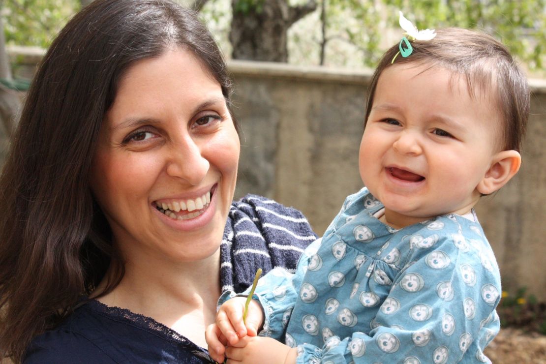 Nazanin Zaghari-Ratcliffe with her daughter Gabriella.