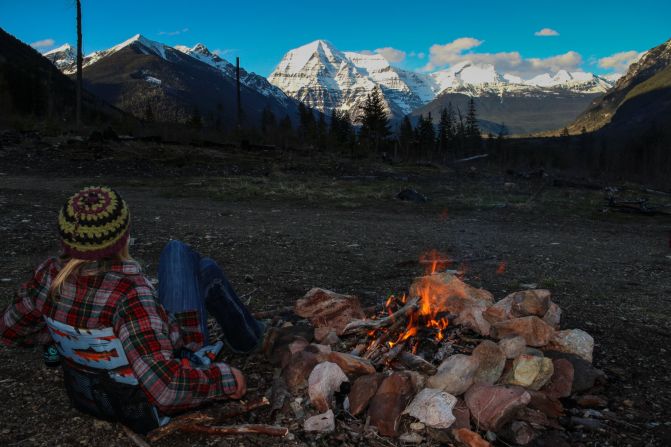 This camp site down a logging road off the Yellowhead Highway offered Adkison an incredible view of Mount Robson Provincial Park. At nearly 13,000 feet, Robson is the highest peak in the Canadian Rockies.