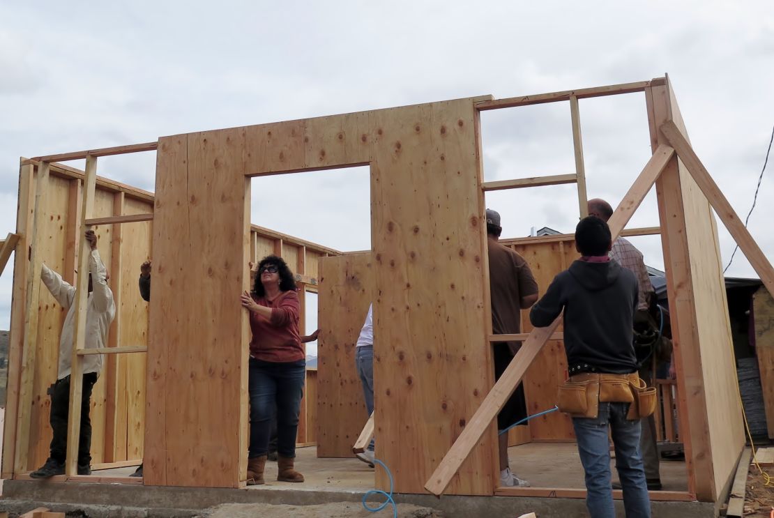 CNN Hero Paula Claussen and volunteers construct a home in one workday
