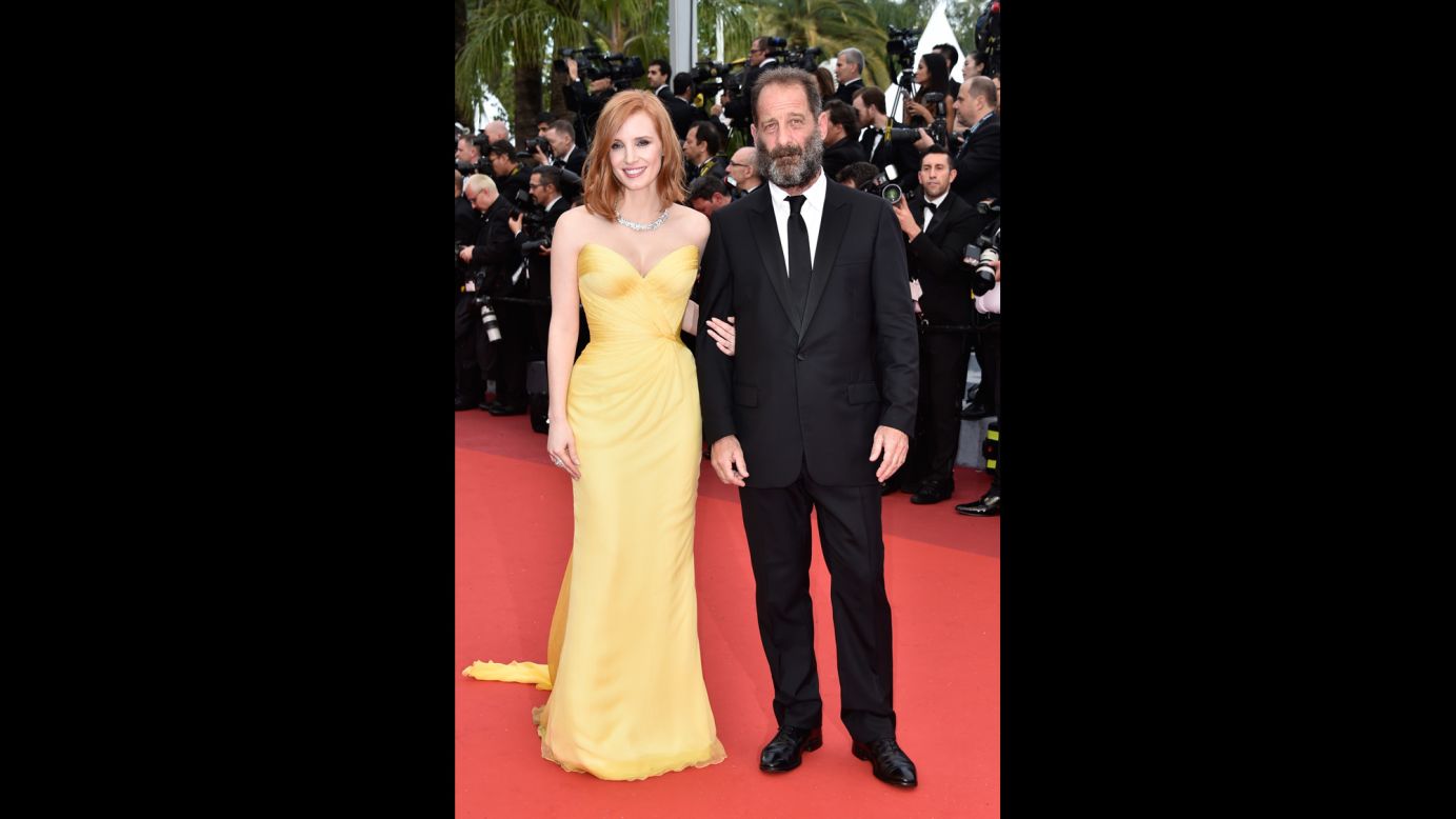 Jessica Chastain and Vincent Lindon