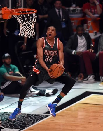  Antetokounmpo is a fierce dunker, and is set to join the NBA's scoring leaders in the coming seasons. 