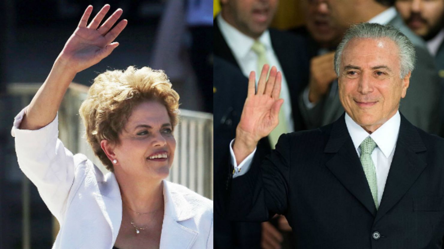 Brazil President Dilma Rousseff and acting President Michel Temer. A newly appointed member of Temer's Cabinet will take a leave of absence.