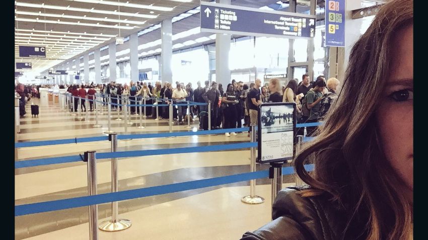 Erin Fooch was flying out of O'Hare Airport Friday morning and her wait time to get through TSA was 2 hours. She just made her flight, but her boss wasn't so fortunate.