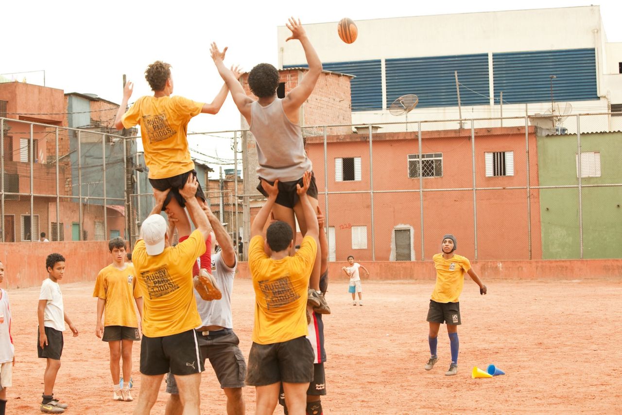 The favela is home to Rugby Para Todos, a project set up 12 years ago by two rugby players.