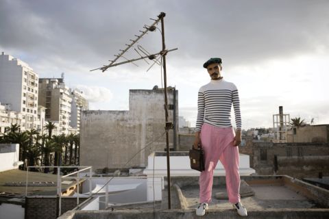 Amine Bendriouich is designer for fashion label Couture & Bullshit better known as  'AB-CB'. "I love the tailoring and playfulness of Amine Bendrouich" says author Hannah Azieb Pool. His unisex collections are iconic to  Morocco's younger generation