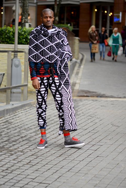  Laduma Ngxokolo, founder of knitwear label MaXhosa by Laduma. The brand is 'a celebration of dark skin tones contrasted with bright hues to elevate the appreciation of color diversity' says its creator.