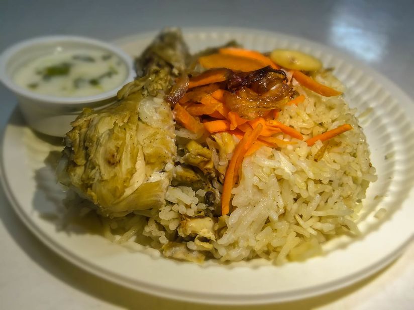 Culinary sensations at the World Street Food Congress in Manila attracted 73,000 people this month. This variation of Hyderabadi biryani stood out with its mix of basmati rice, chicken, yoghurt, lemon, masala spices, coriander leaves and fried onion.