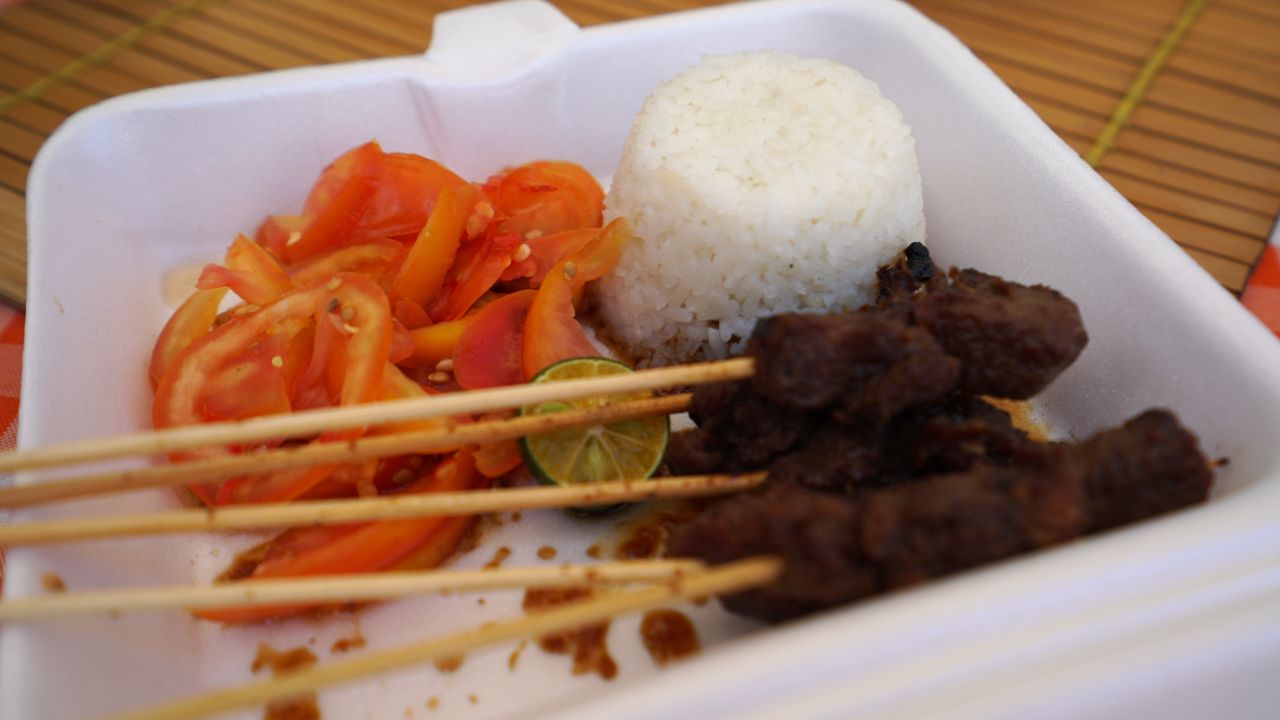 Everything tastes better on a stick: Indonesian satay.