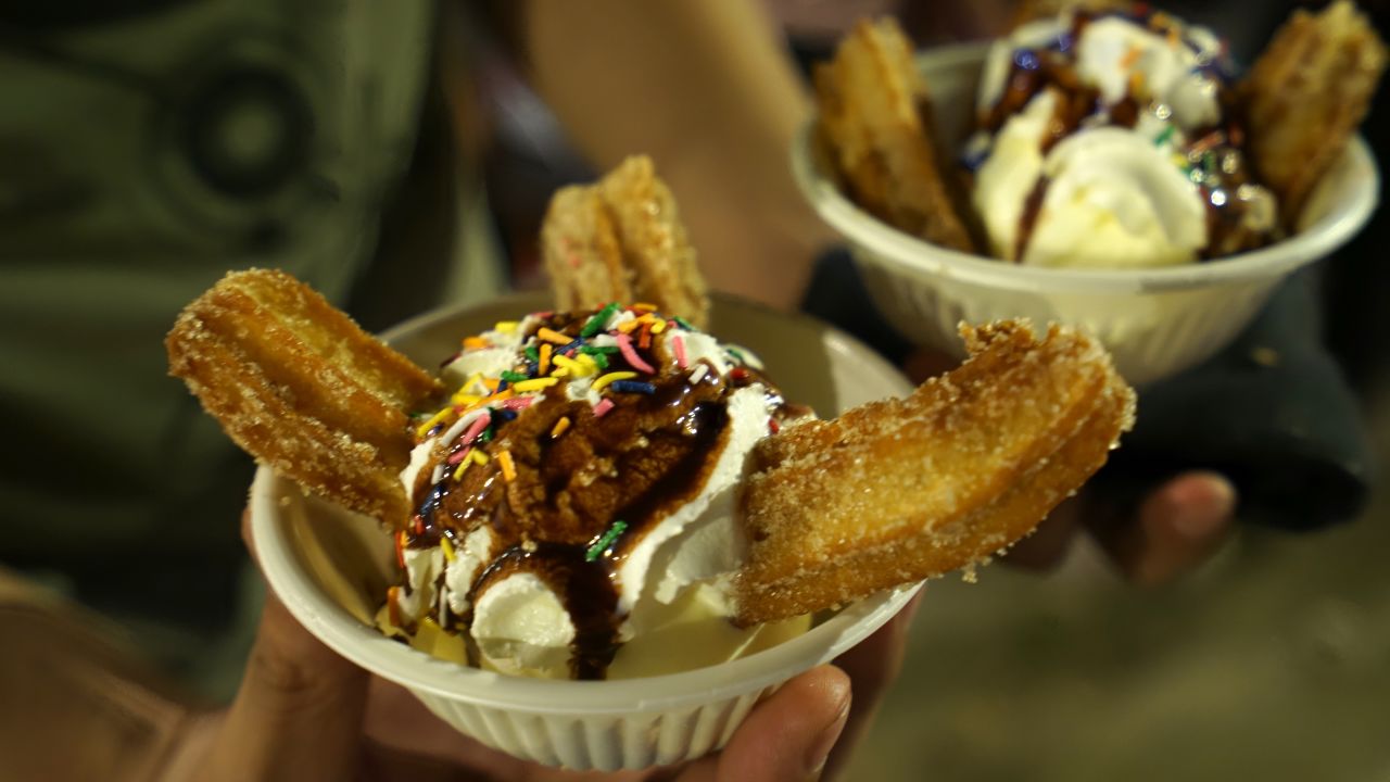 A churro sundae from Churros Locos, a venue in one of the hippest street food cities, Portland. 