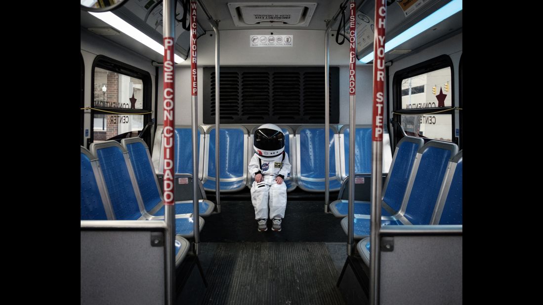 Harrison takes public transportation. His dad said the project started soon after they rode the bus together. "I'm just sitting there looking at him," Sheldon said, "and he's in just in awe of such a mundane and pedestrian task."