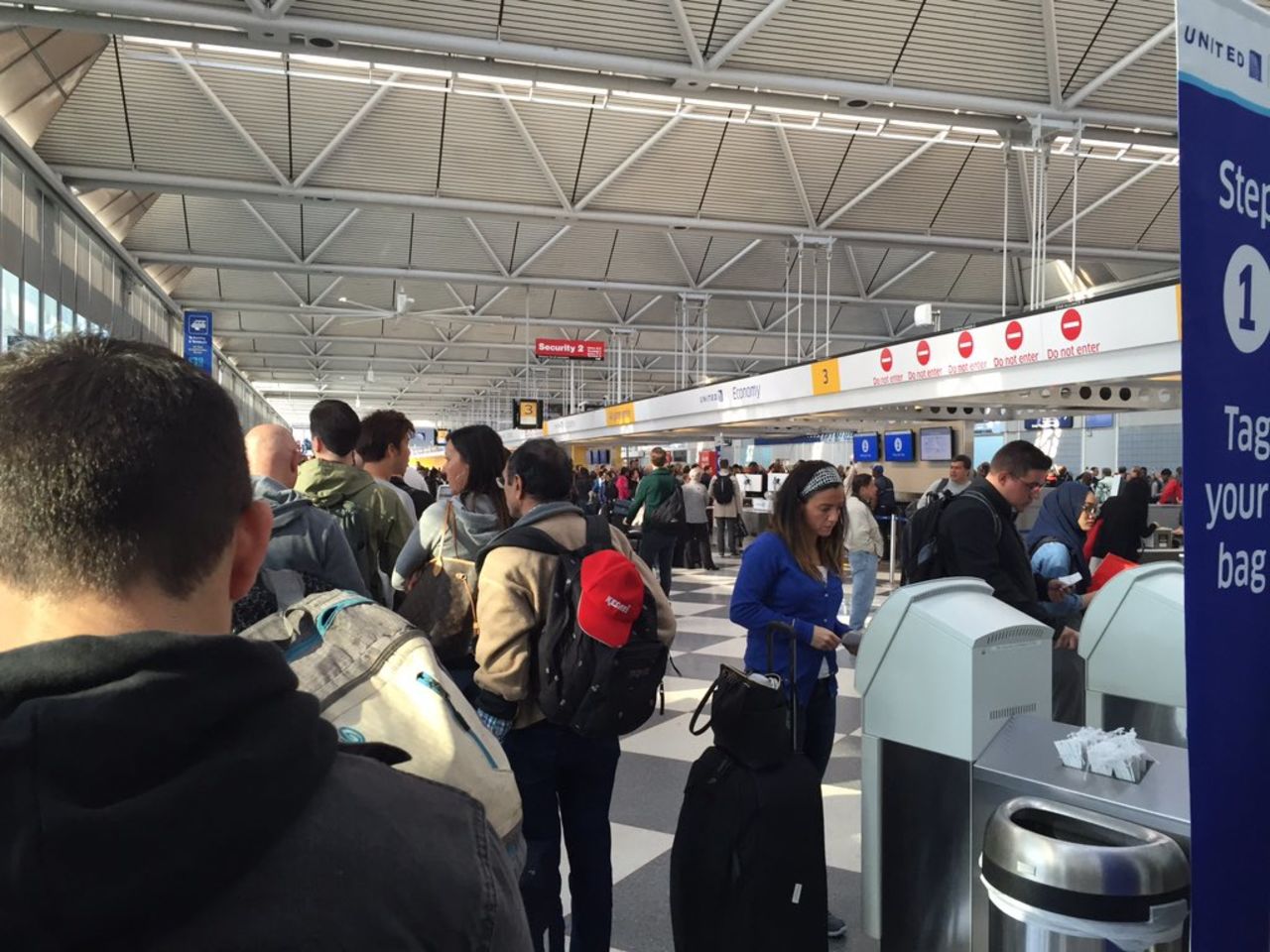 Deborah Cross was in the security line for 85 minutes on Monday at Chicago's O'Hare International Airport. 