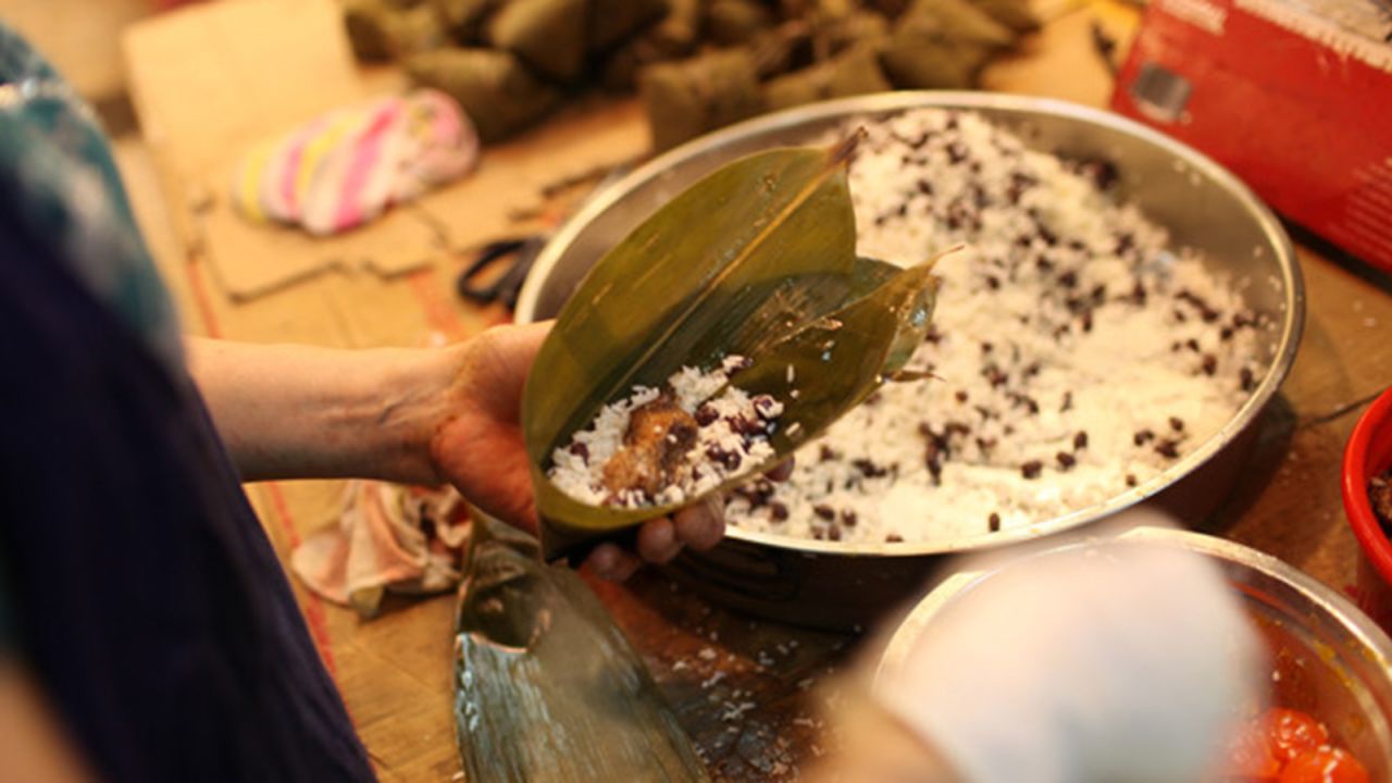 Dumpling preparation in Hong Kong.