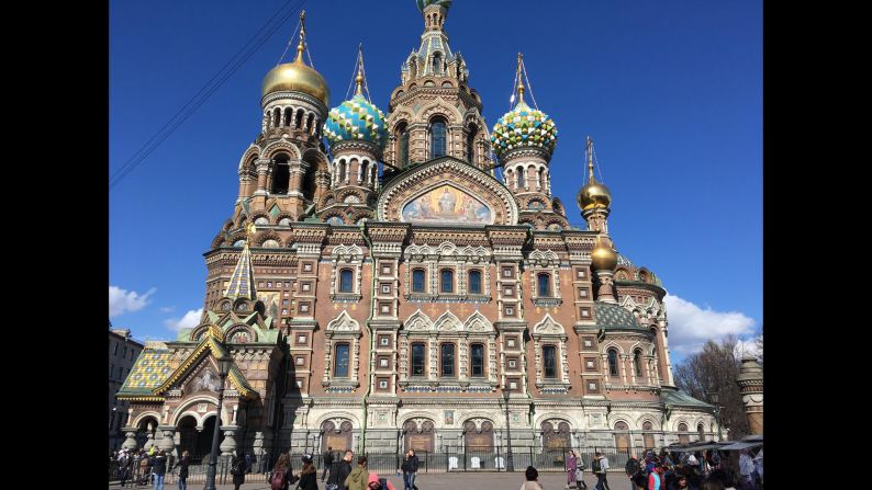This church features Russia's biggest collection of mosaics, intricately depicting Biblical figures and scenes. It was built during the reign of Tsar Alexander III on the site where his father, Alexander II, was assassinated in 1881.