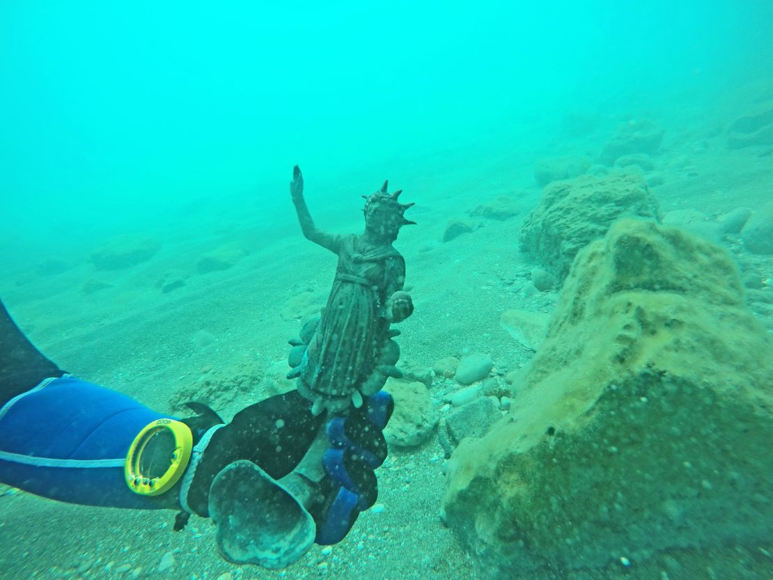 An Ancient Roman figurine discovered from the shipwreck.