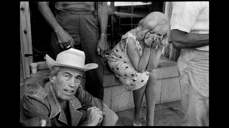 Director John Huston and actress Marilyn Monroe are seen on the set of "The Misfits" in 1960. The photo was taken by Bruce Davidson and is part of the new book "Bruce Davidson: An Illustrated Biography."
