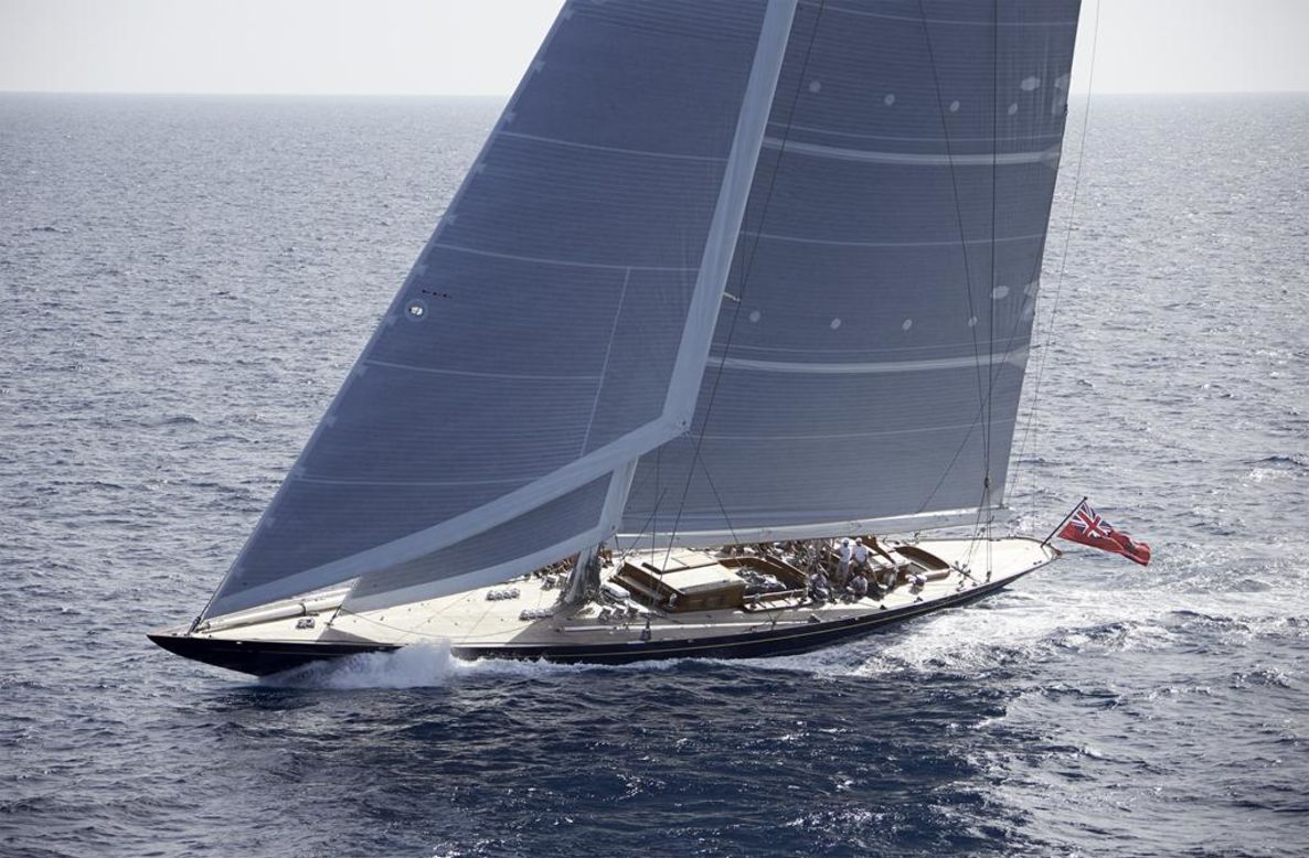 The sleek<strong> </strong>42.6-meter Topaz was built to the J-Class rule by Holland Jachtbouw.