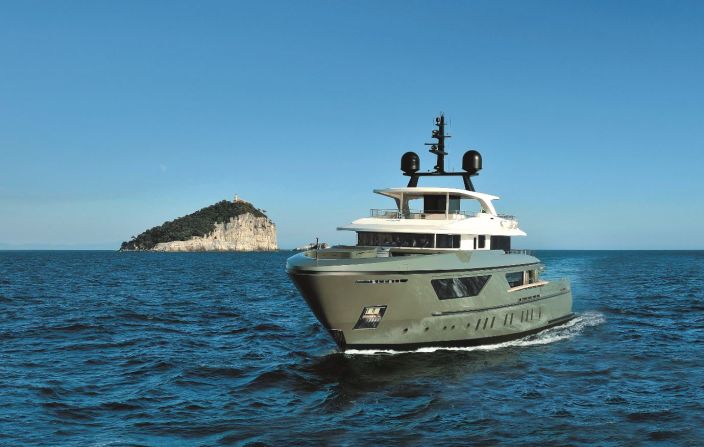 The steel-hulled 42.2m entry from Italy's Sanlorenzo was noted for its eco-friendly design and "exceptional seaworthiness" for long-range cruising.