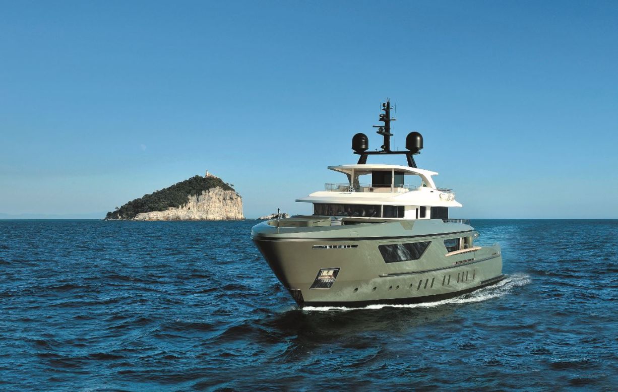 The steel-hulled 42.2m entry from Italy's Sanlorenzo was noted for its eco-friendly design and "exceptional seaworthiness" for long-range cruising.  