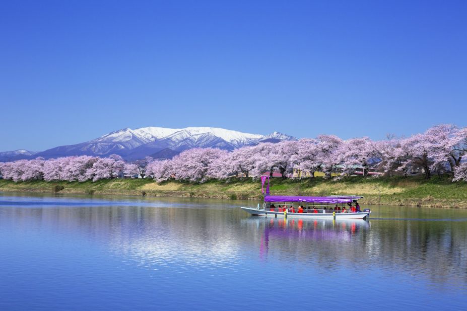 <strong>Shiraishi River (Miyagi prefecture):</strong> Come cherry blossom season Tohoku doesn't disappoint. Miyagi's Shiraishi River hosts an annual Ogawara Sakura Festival -- said to be one of the country's top cherry blossom viewing experiences.