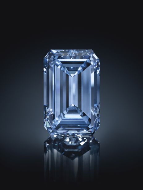 The world's largest blue diamond, an extremely rare gem known as "The Oppenheimer Blue", sold for $57.5 million at Christie's Geneva May 18, 2016, making it the most expensive diamond ever sold at auction.