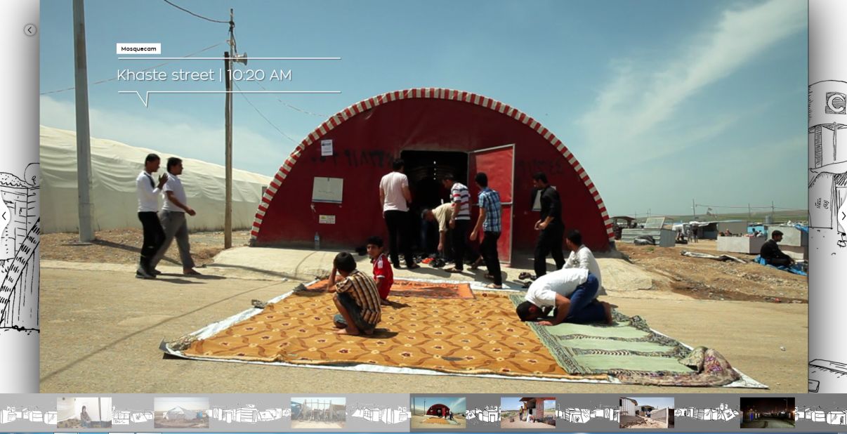 The website takes you into the world behind the relief organization posters. The makers went to Camp Domiz in northern Iraq, where around 64 thousand predominantly Kurdish Syrian refugees have sought shelter.