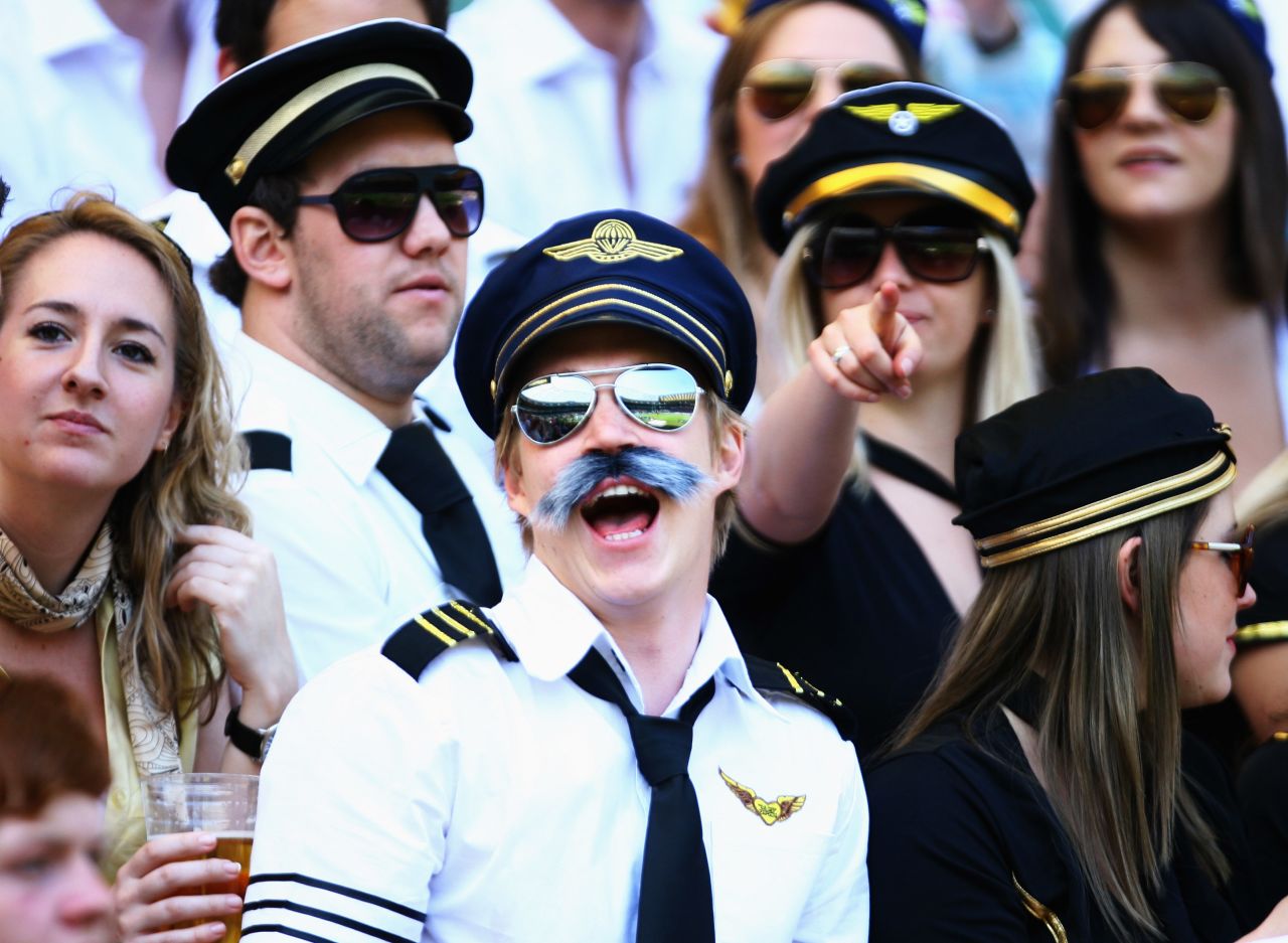With the stadium located in the flight path for Heathrow Airport, the air crew theme has proved popular.