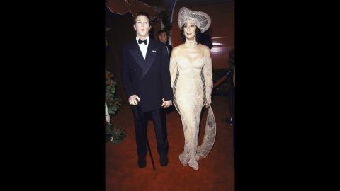 Cher and her son Elijah Blue Allman attend the Academy Awards together in 1998. Allman is the son of musician Gregg Allman, who Cher was married to from 1975-1979. Cher also has a son, Chaz, from her marriage to Sonny Bono.