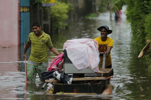 Over 340,000 people have been forced to flee their homes, the Disaster Management Center said. About 200,000 people are currently being housed in hundreds of welfare centers across the country.