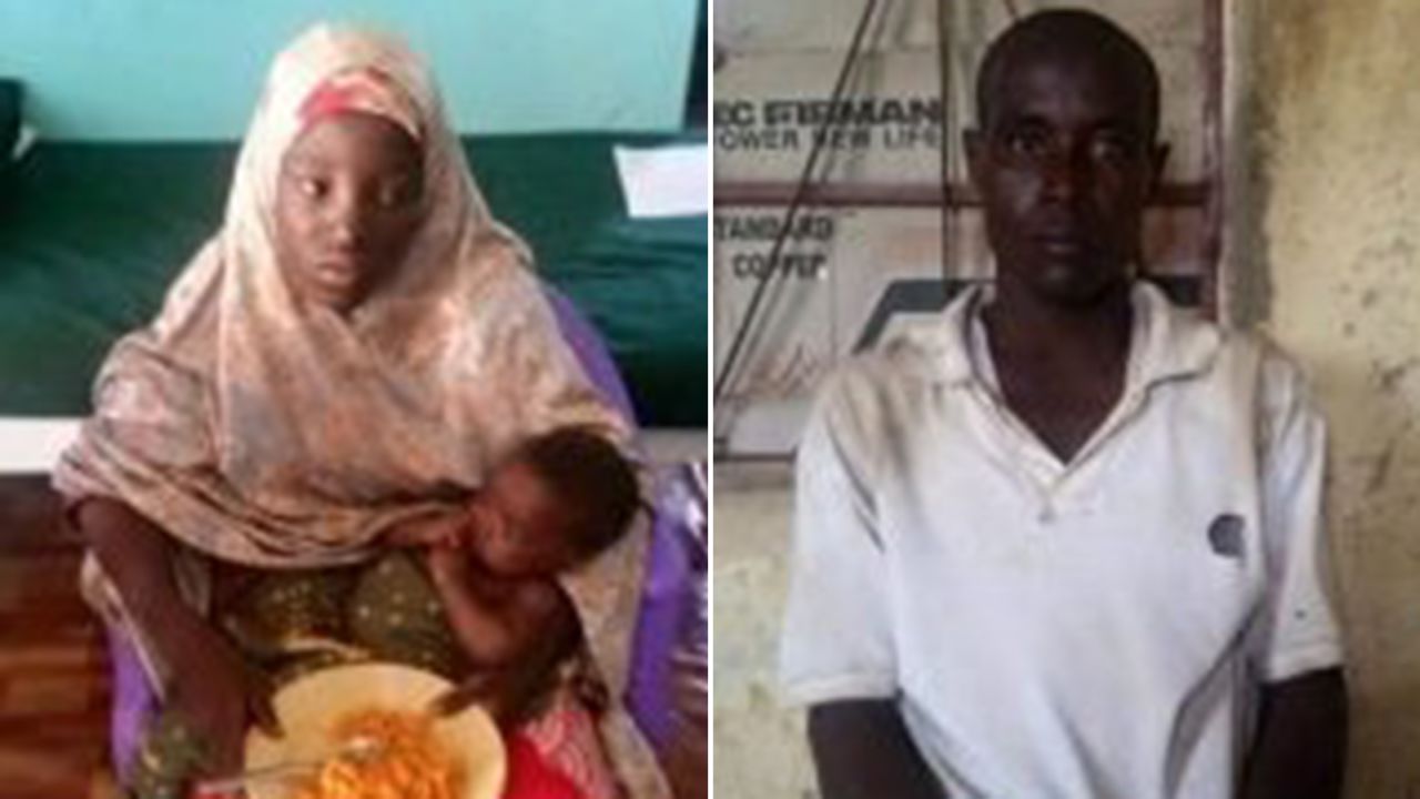 Amina Ali, was found Wednesday with a baby and Mohammed Hayatu, who said he was her husband.