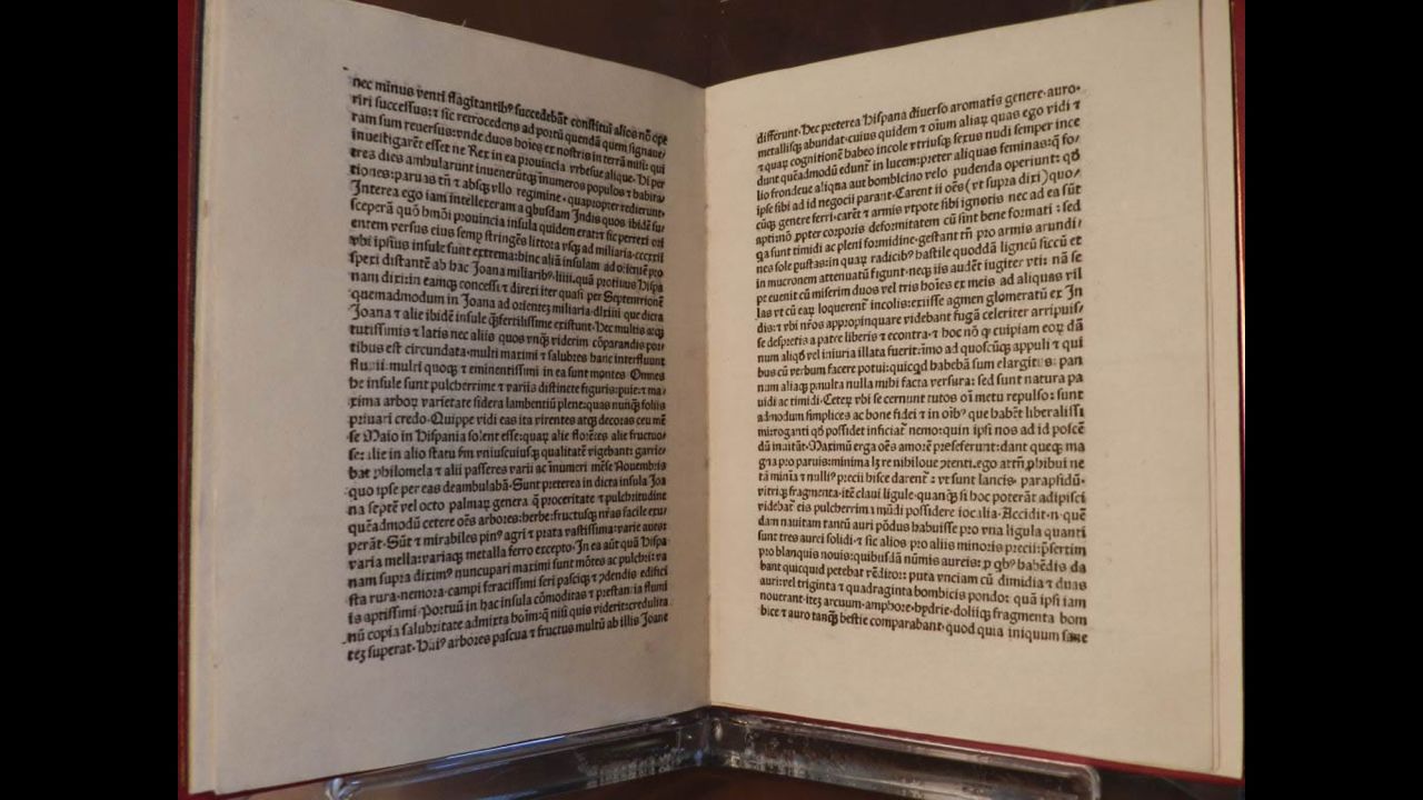 A printer in Rome produced a Latin version of the Columbus letter in 1493.