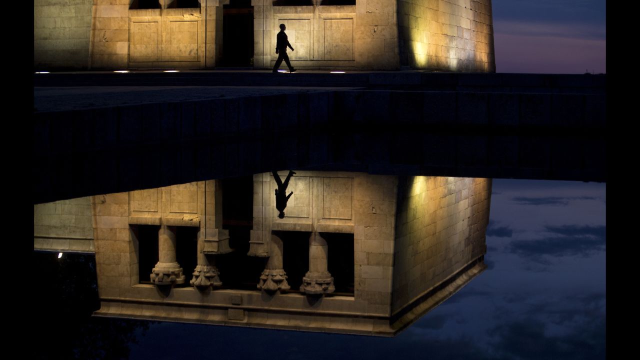 The ancient Temple of Debod originally stood near Aswan in southern Egypt. In 1968, it was dismantled and relocated to Madrid as a donation to Spain from the Egyptian state.